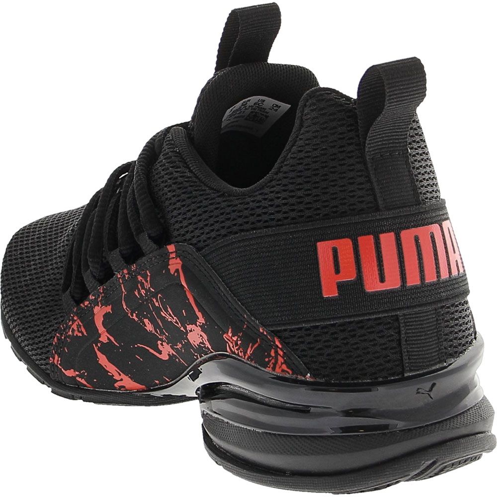 Puma Axelion City Escape Jr Running Shoes - Boys Black Red Back View