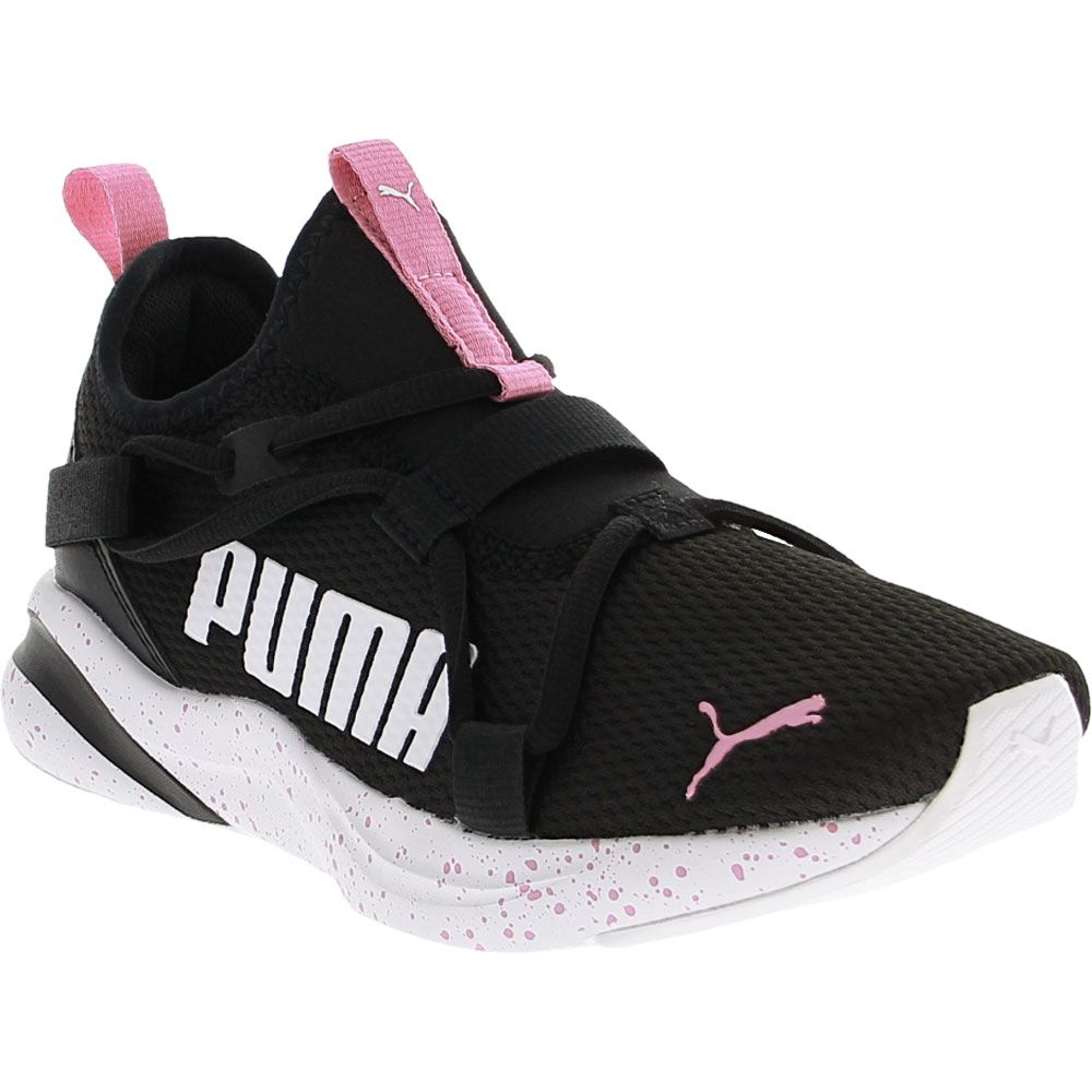 Puma Rift Speckle Slip On Big Kids Girls Running Black Pink