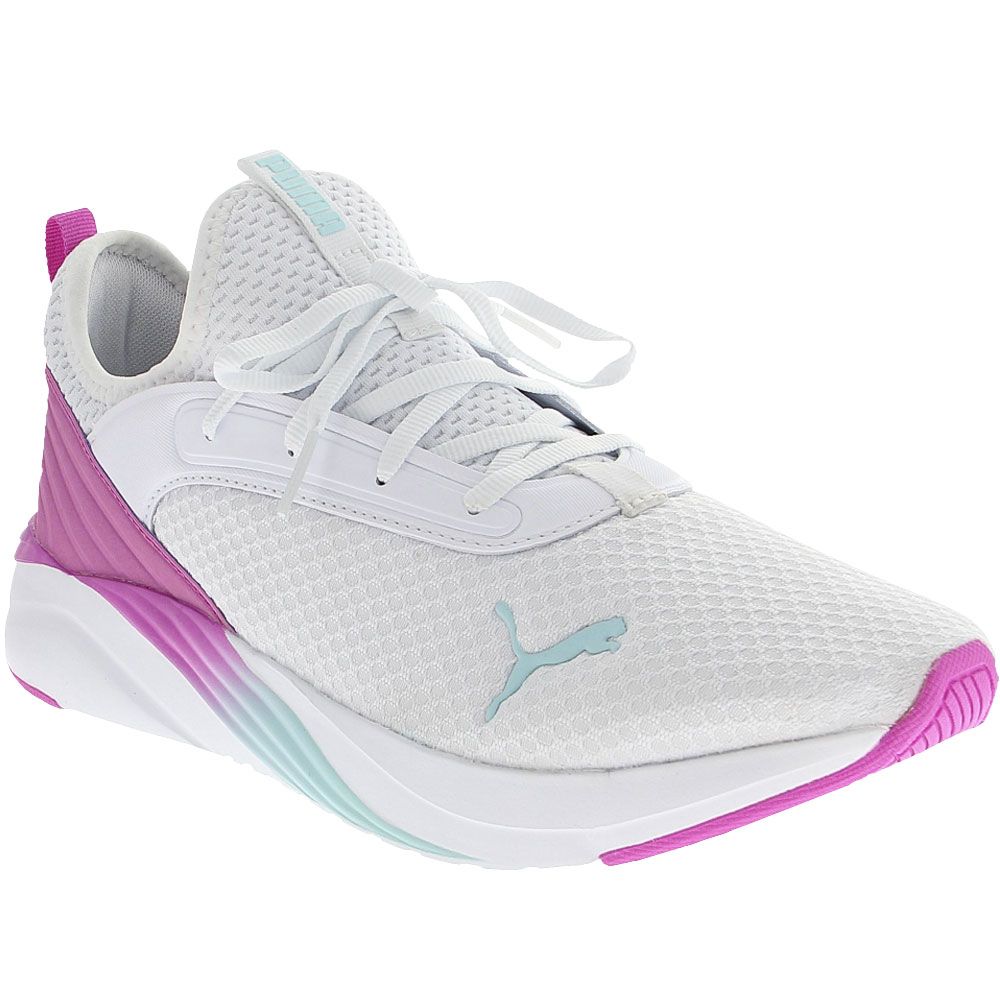Puma Softride Ruby Luxe Running Shoes - Womens White Electric Orchid
