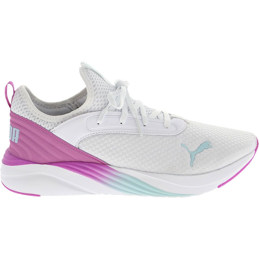 Puma Softride Ruby Luxe Running Shoes - Womens White Electric Orchid