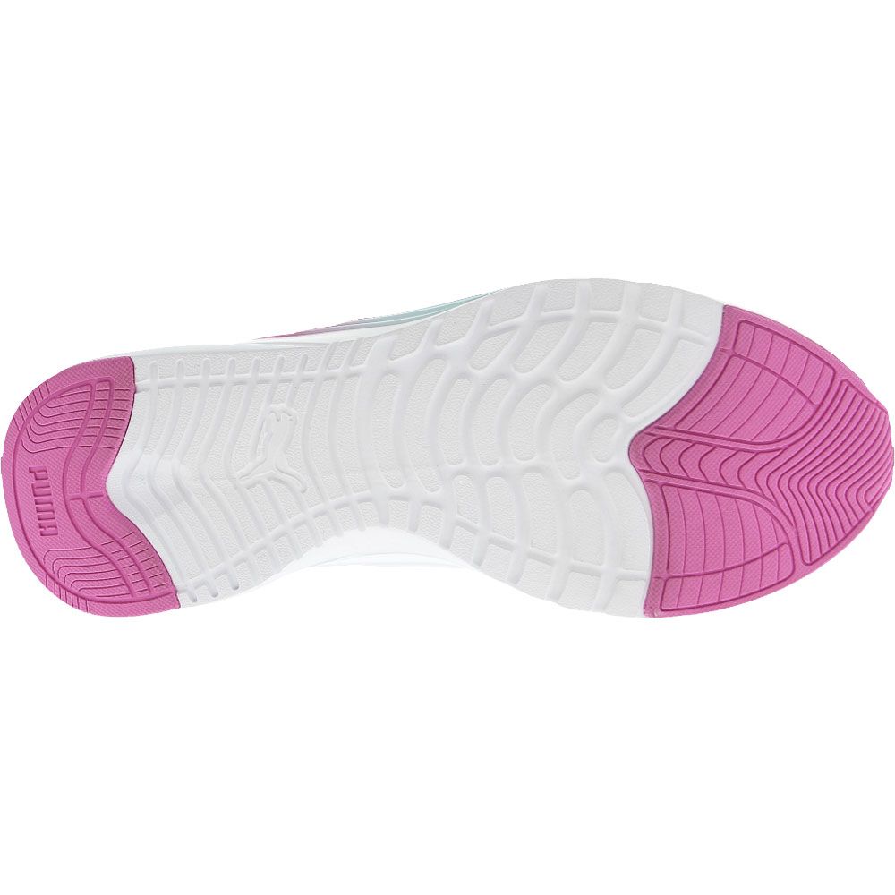 Puma Softride Ruby Luxe Running Shoes - Womens White Electric Orchid Sole View