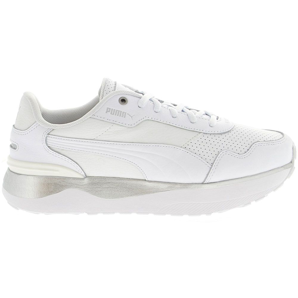 Puma R78 Voyage Premium Womens Running Shoes White Side View