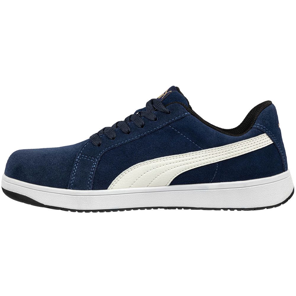 Puma Safety Iconic Suede Low Ct Composite Toe Work Shoes - Mens Navy Back View