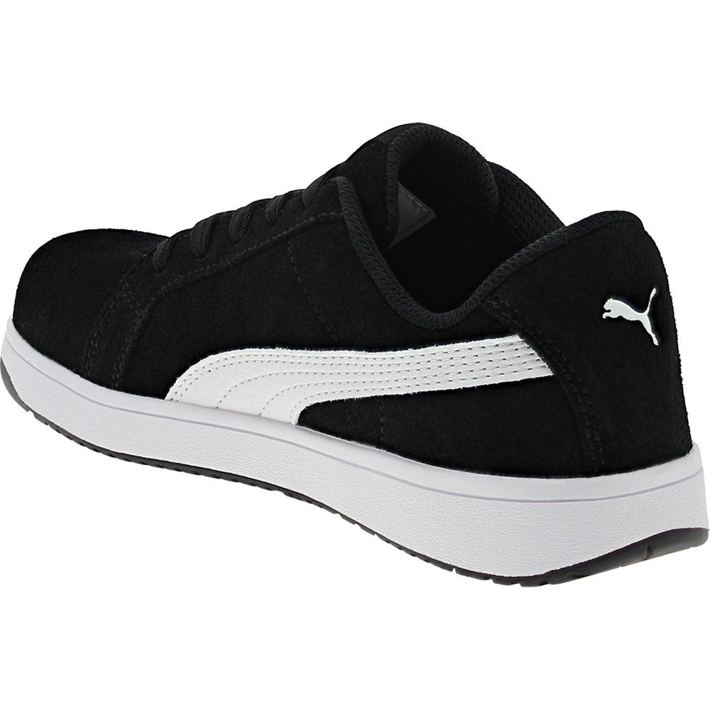 Puma Safety Heritage Iconic EH Safety Toe Work Shoes - Womens Black White Back View