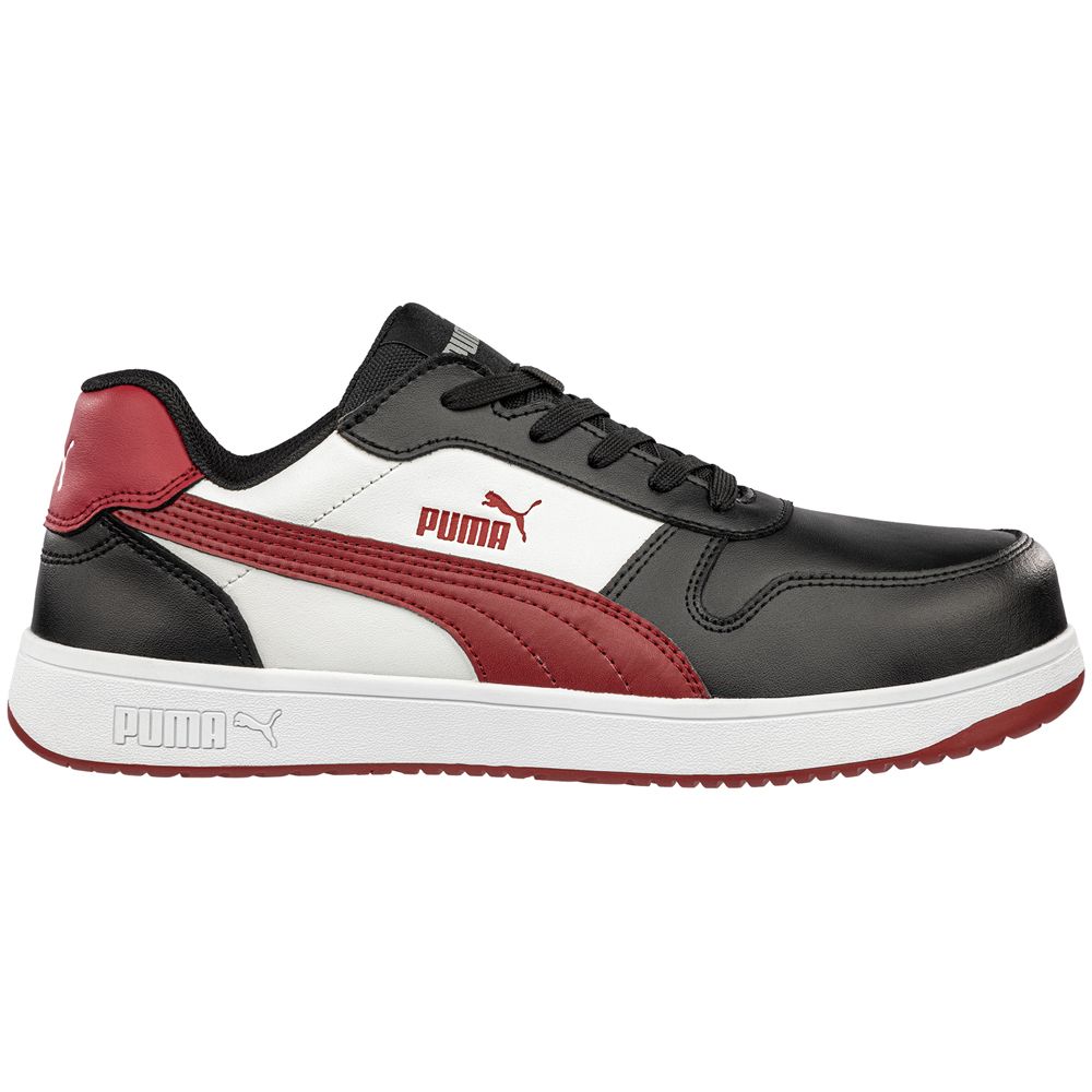 Puma Safety Frontcourt Low Composite Toe Work Shoes - Mens Black Red