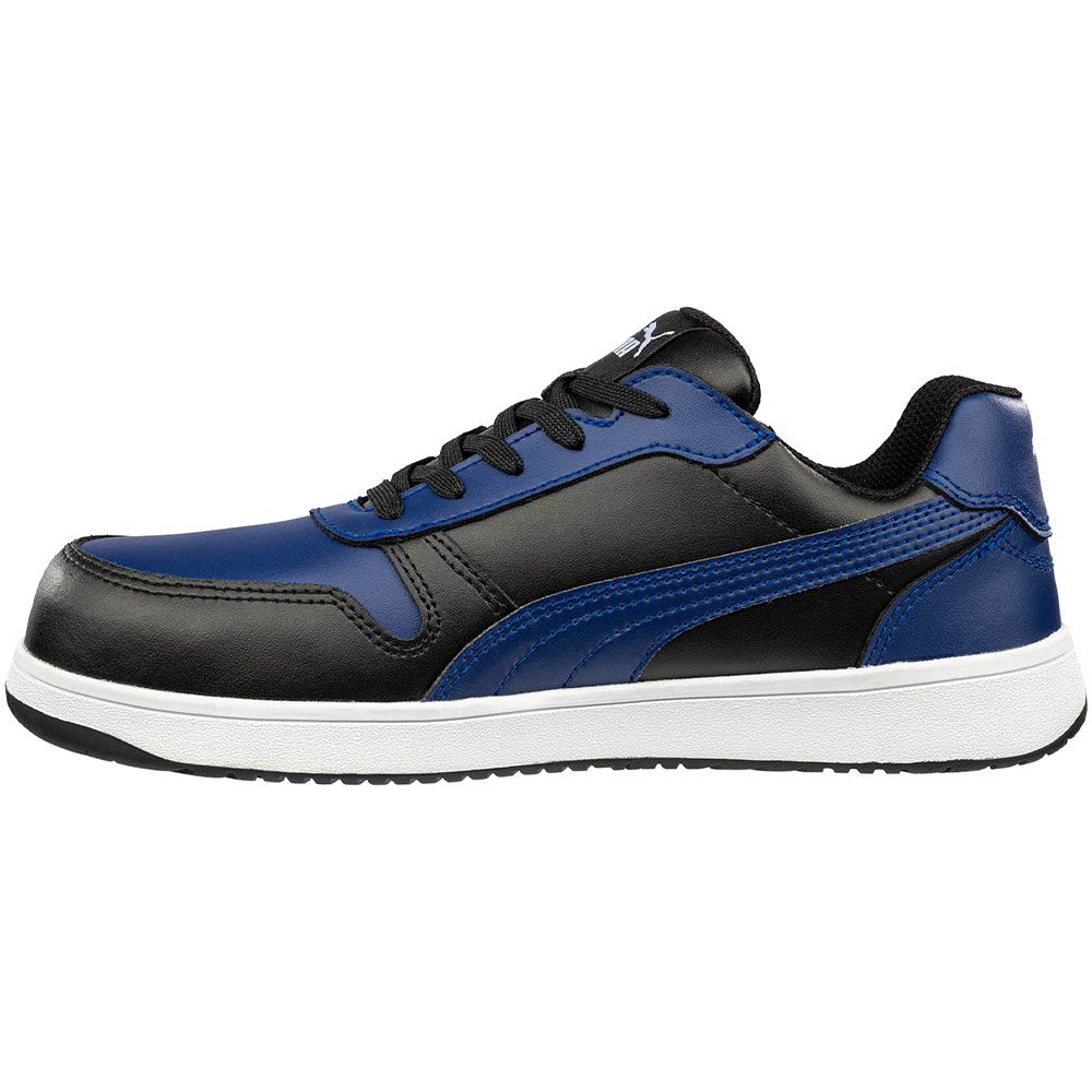 Puma Safety Frontcourt Low Ct Composite Toe Work Shoes - Mens Black Blue Back View