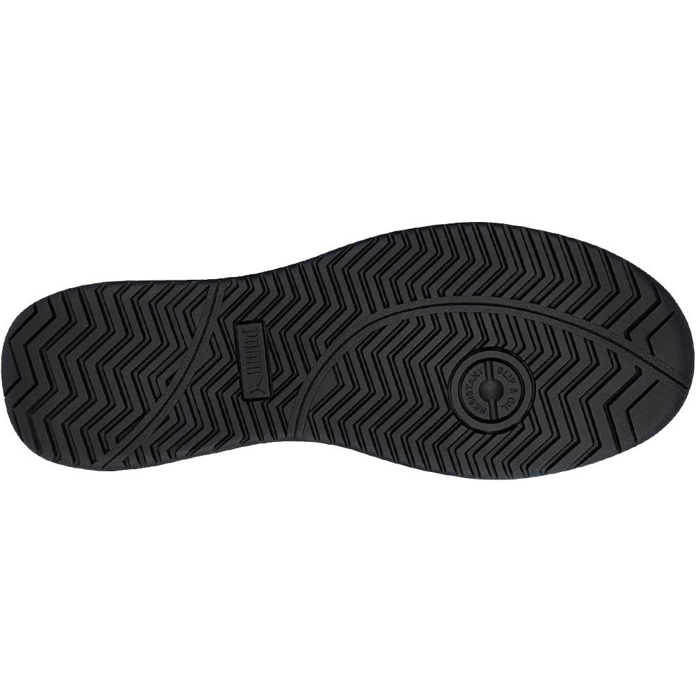 Puma Safety Frontcourt Low Ct Composite Toe Work Shoes - Mens Black Blue Sole View