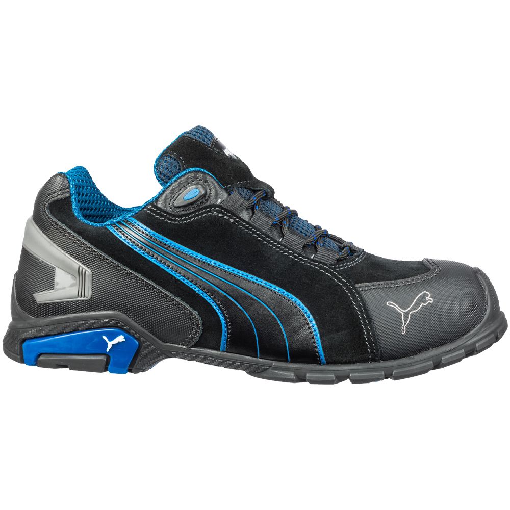 Puma Safety Rio Low Safety Toe Work Shoes - Mens Black Blue