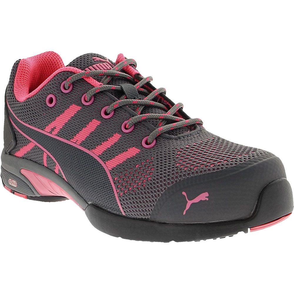 Puma Safety Celerity Knit Safety Toe Work Shoes - Womens Grey Pink