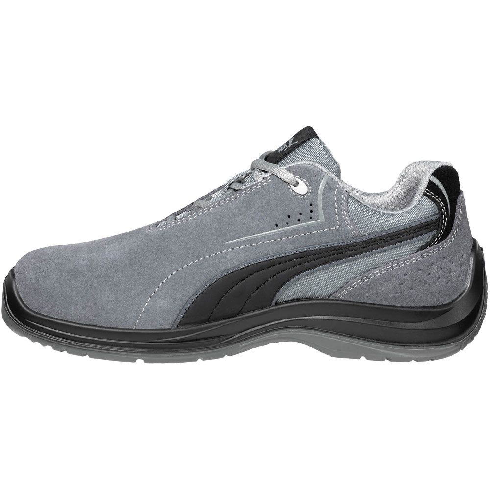 Puma Safety Touring Low Ct Leather Composite Toe Work Shoes - Mens Grey Back View