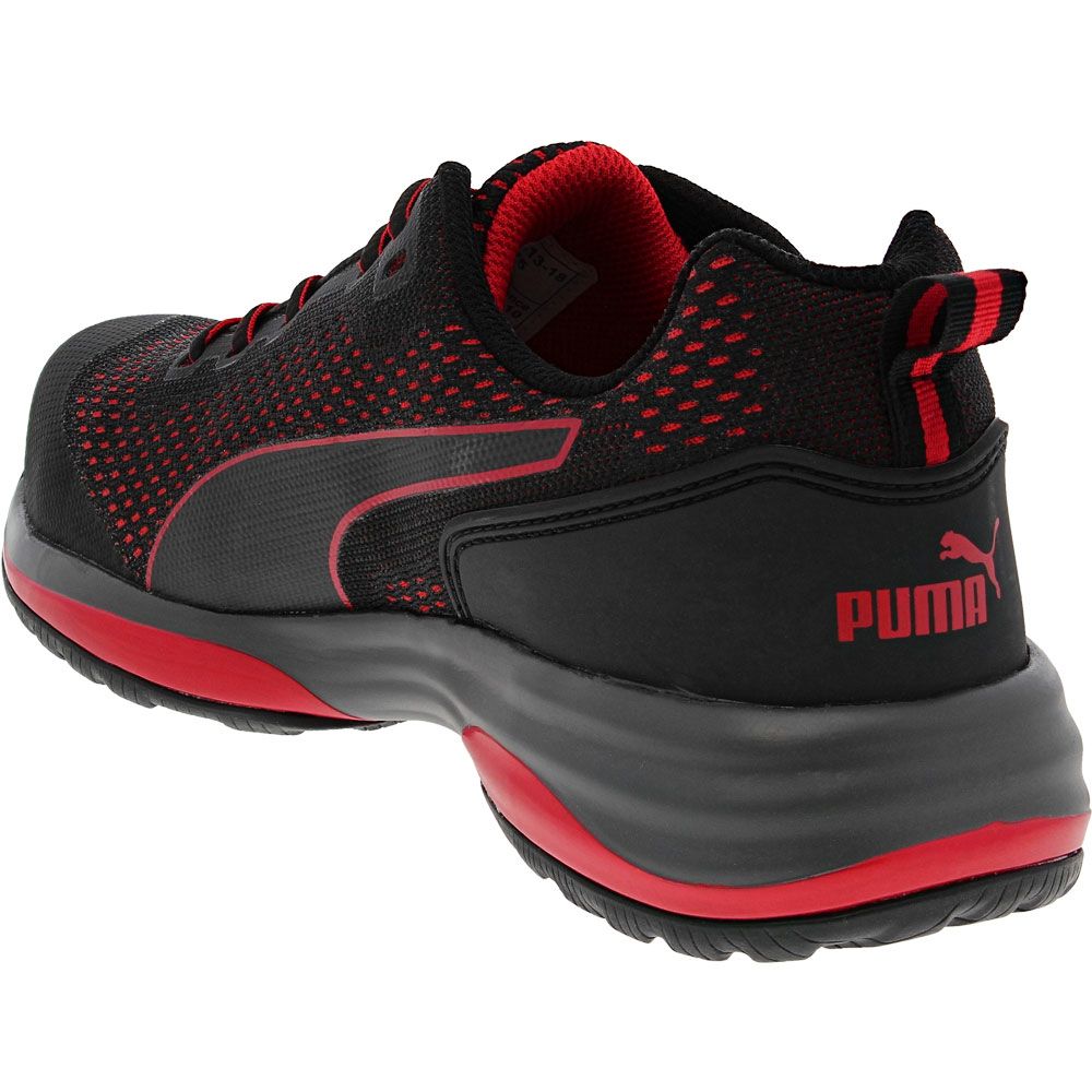 Puma Safety Speed Composite Toe Work Shoes - Mens Black Red Back View