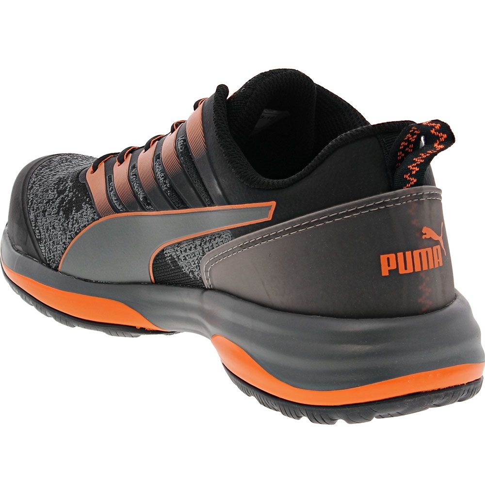 Puma Safety Charge Composite Toe Work Shoes - Mens Black Orange Back View
