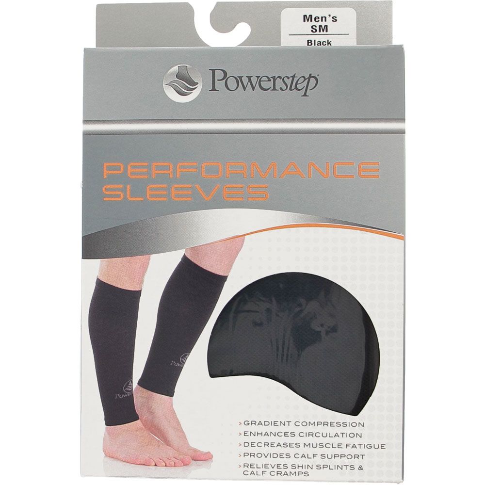 Powerstep Insoles Compression Sleeve Socks - Mens Black View 2