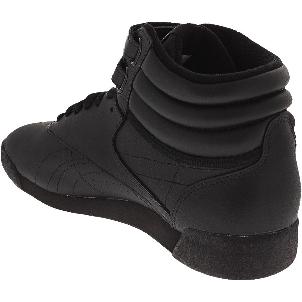 Reebok Freestyle Hi Athletic Shoes - Womens Black Back View