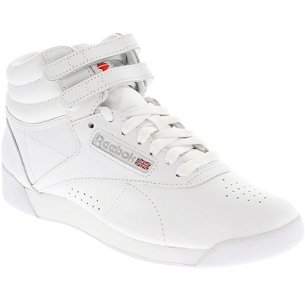 Reebok Freestyle Hi Athletic Shoes - Womens White Grey