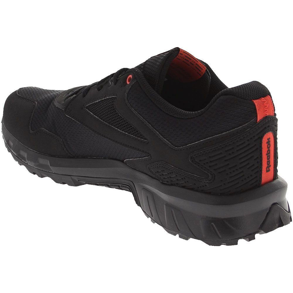 Reebok Ridgerider Trail 5 Trail Running Shoes - Mens Black Red Back View