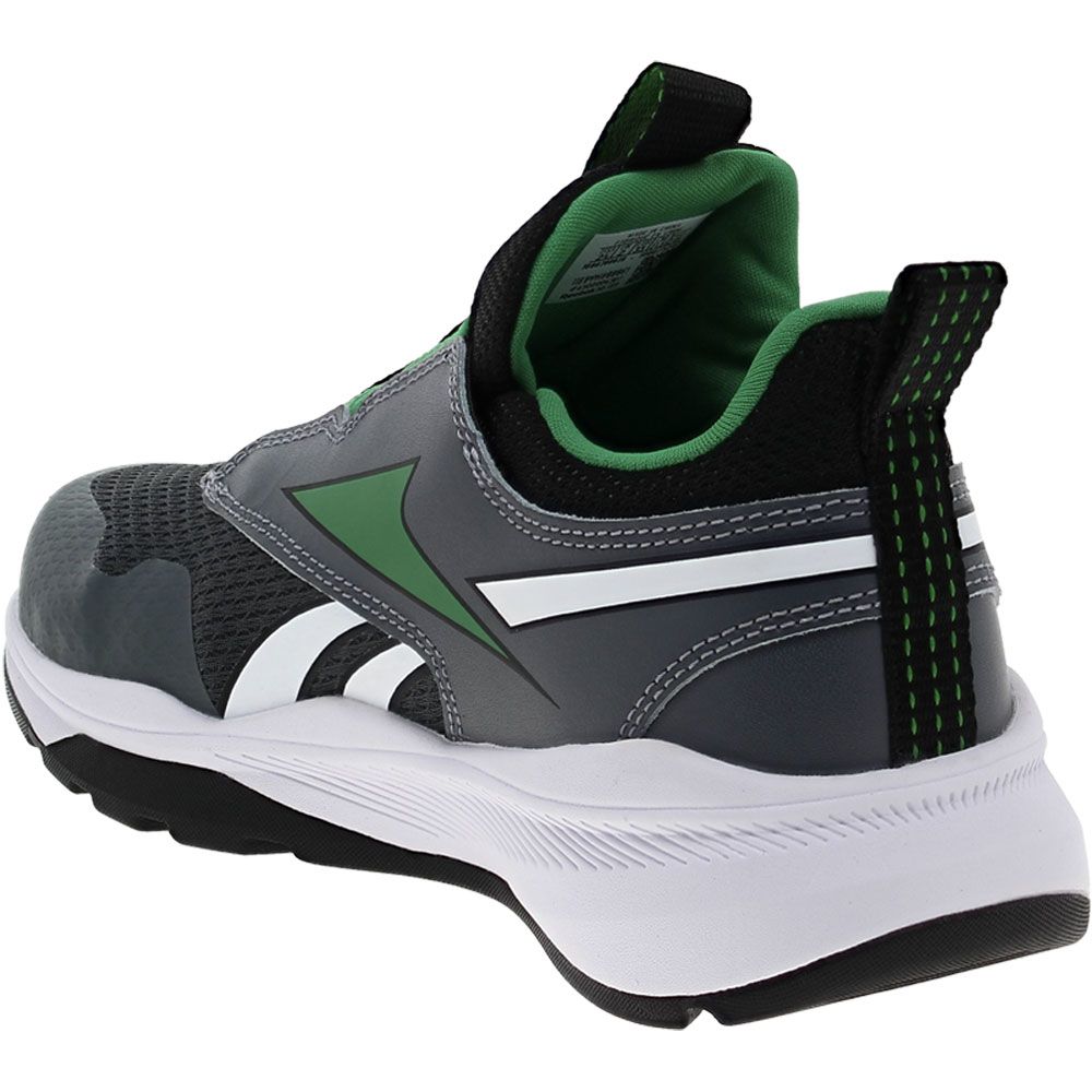 Reebok XT Sprinter Slip Training Shoes - Boys|Girls Grey Green Back View