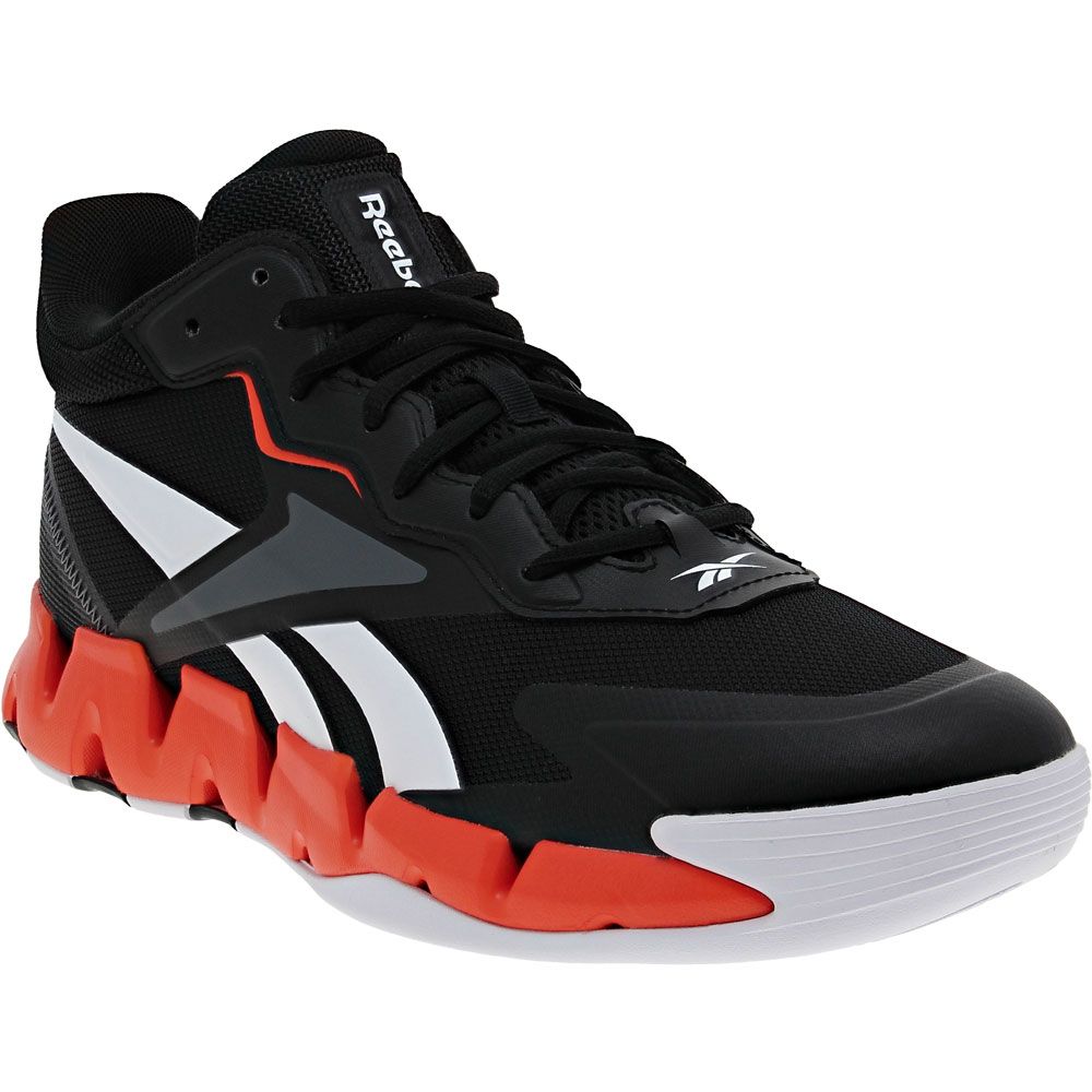 Reebok Zig Encore Basketball Shoes - Mens Black White Orange