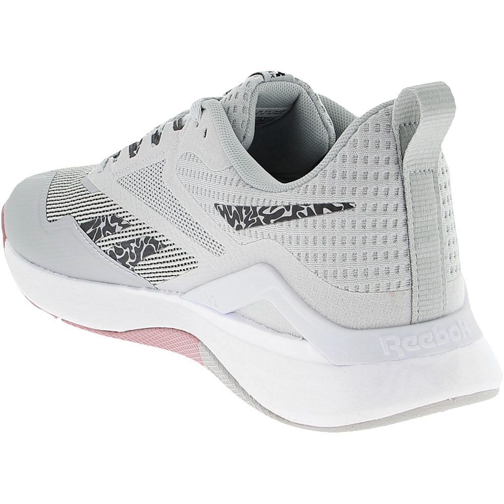 Reebok Nanoflex TR 2 Training Shoes - Womens Grey White Black Back View