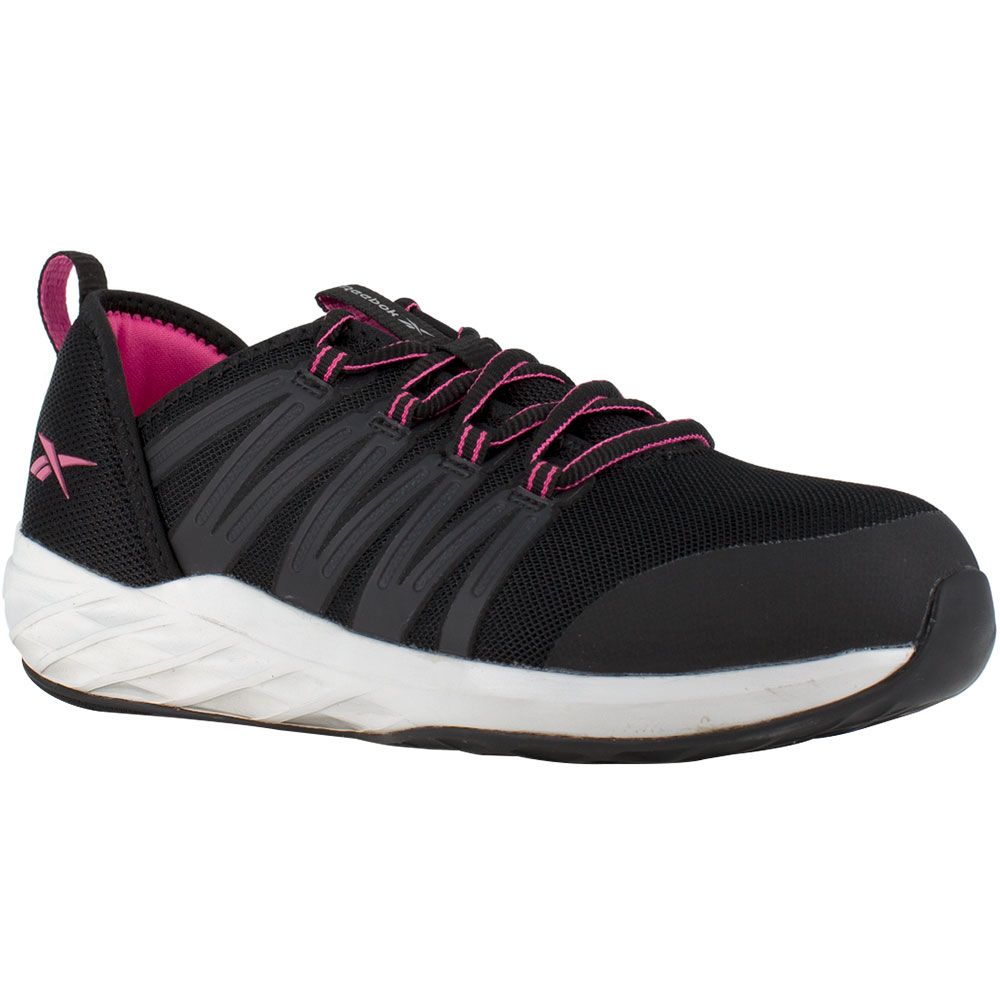 Reebok Work Rb307 Composite Toe Work Shoes - Womens Black And Pink