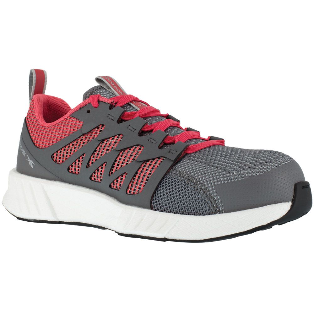 Reebok Work RB312 Flexweave SD Womens Comp Toe Work Shoes Grey And Red