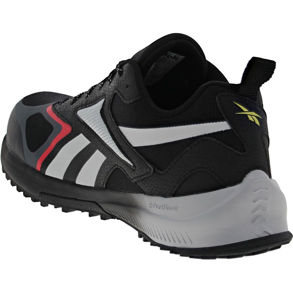 Reebok Work Lavante Trail 2 Composite Toe Work Shoes - Mens Black Red Back View