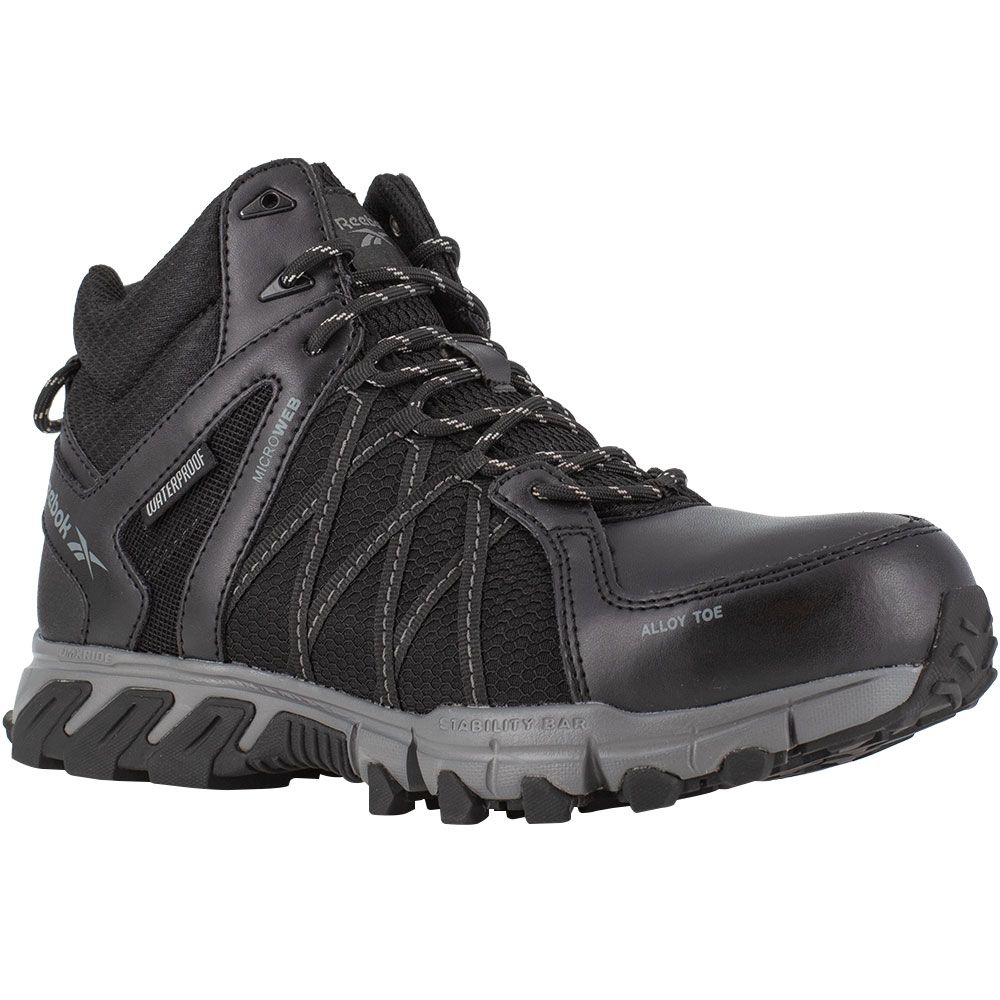 Reebok Work Rb3401 Safety Toe Work Boots - Mens Black And Grey