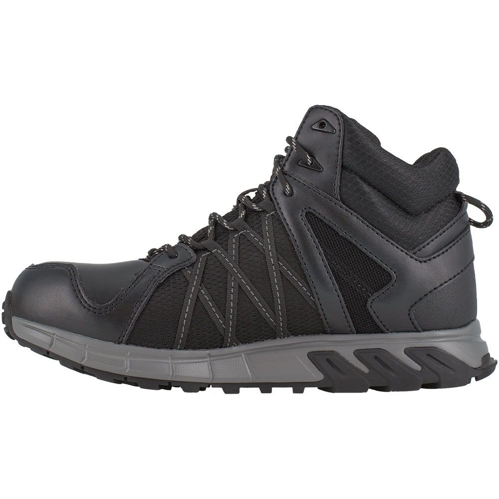Reebok Work Rb3401 Safety Toe Work Boots - Mens Black And Grey Back View