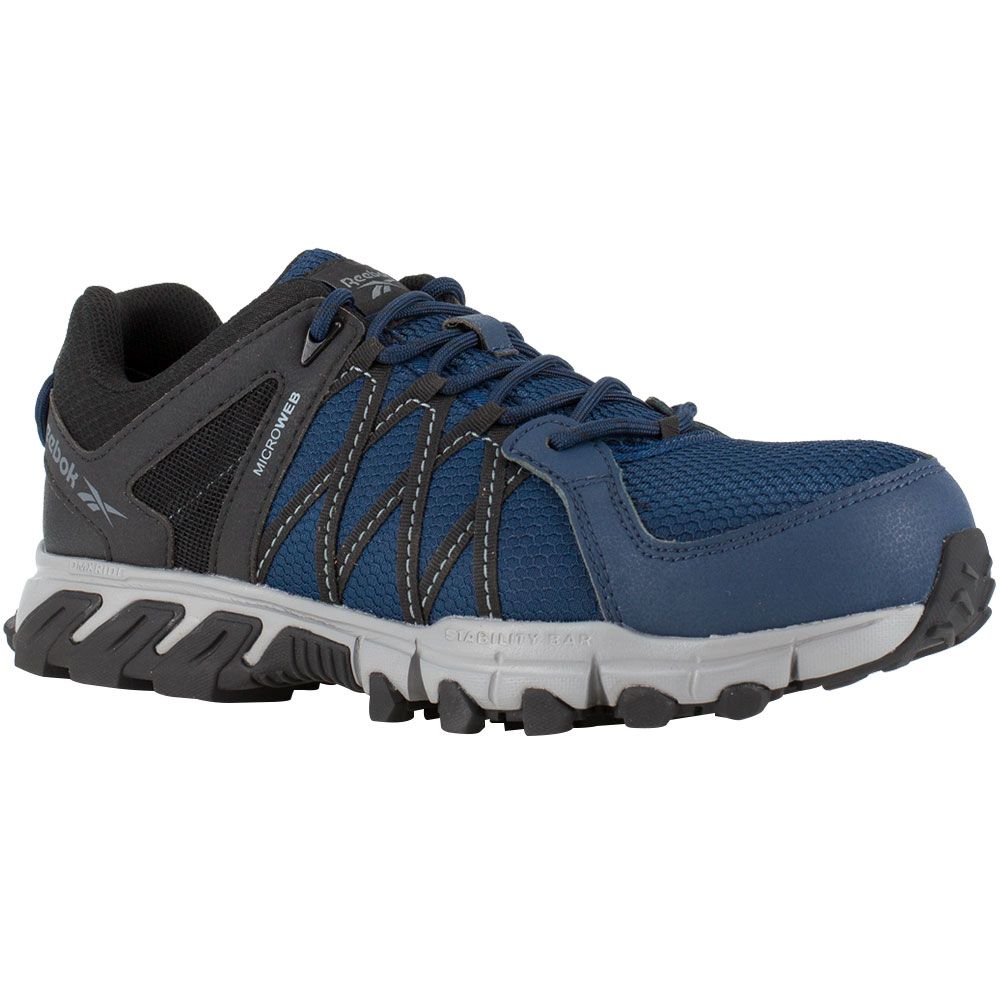 Reebok Work Rb3403 Composite Toe Work Shoes - Mens Navy Black And Grey
