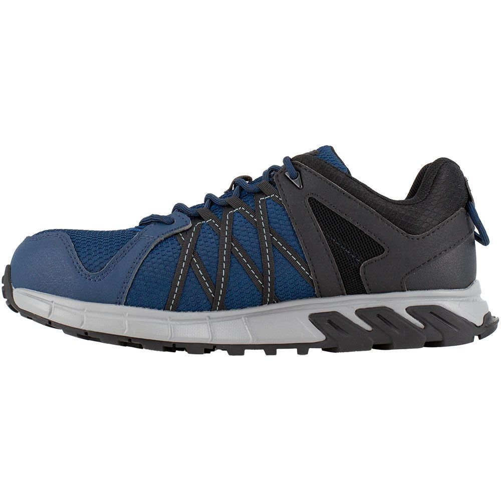 Reebok Work Rb3403 Composite Toe Work Shoes - Mens Navy Black And Grey Back View