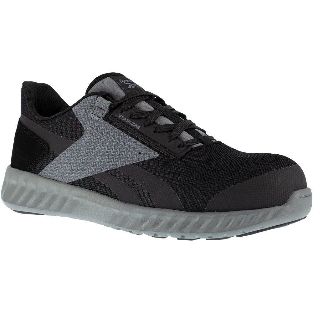 Reebok Work Rb4020 Composite Toe Work Shoes - Mens Black And Grey
