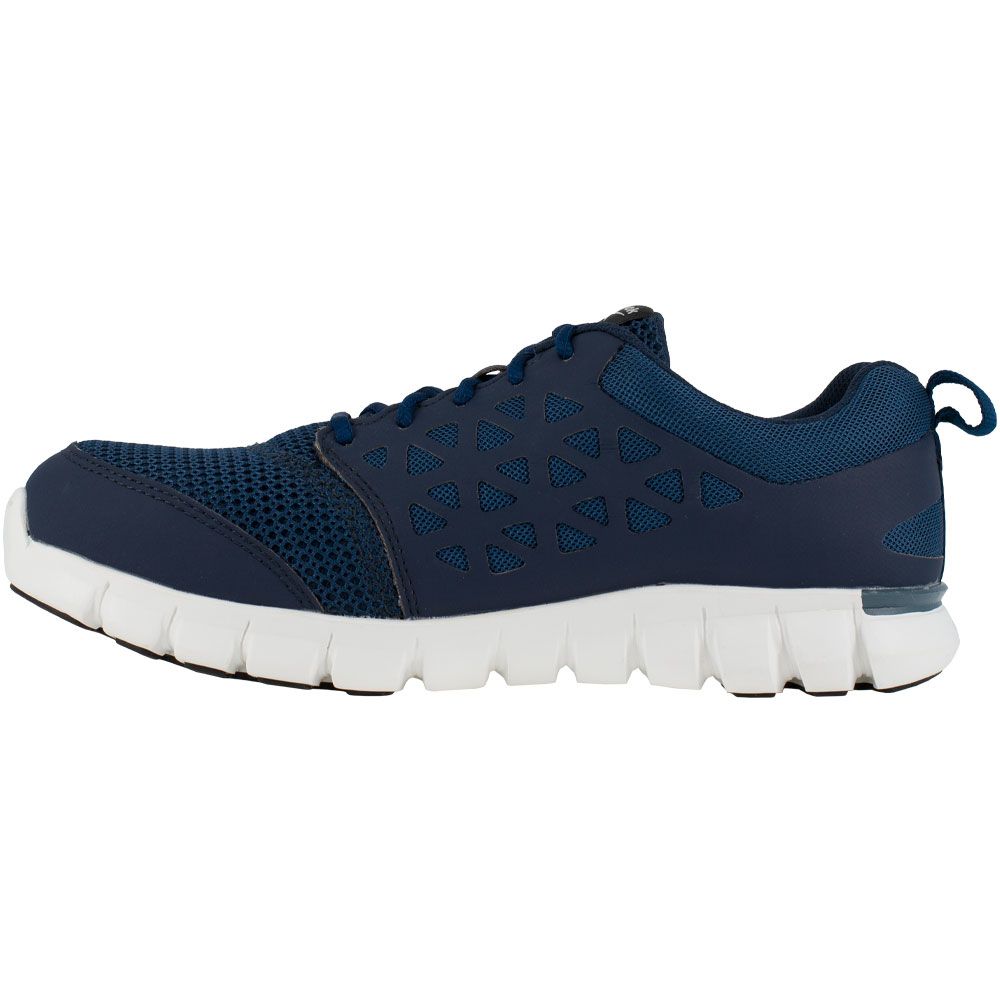 Reebok Work Sublite Athletic Alloy Toe Work Shoes - Mens Navy Back View