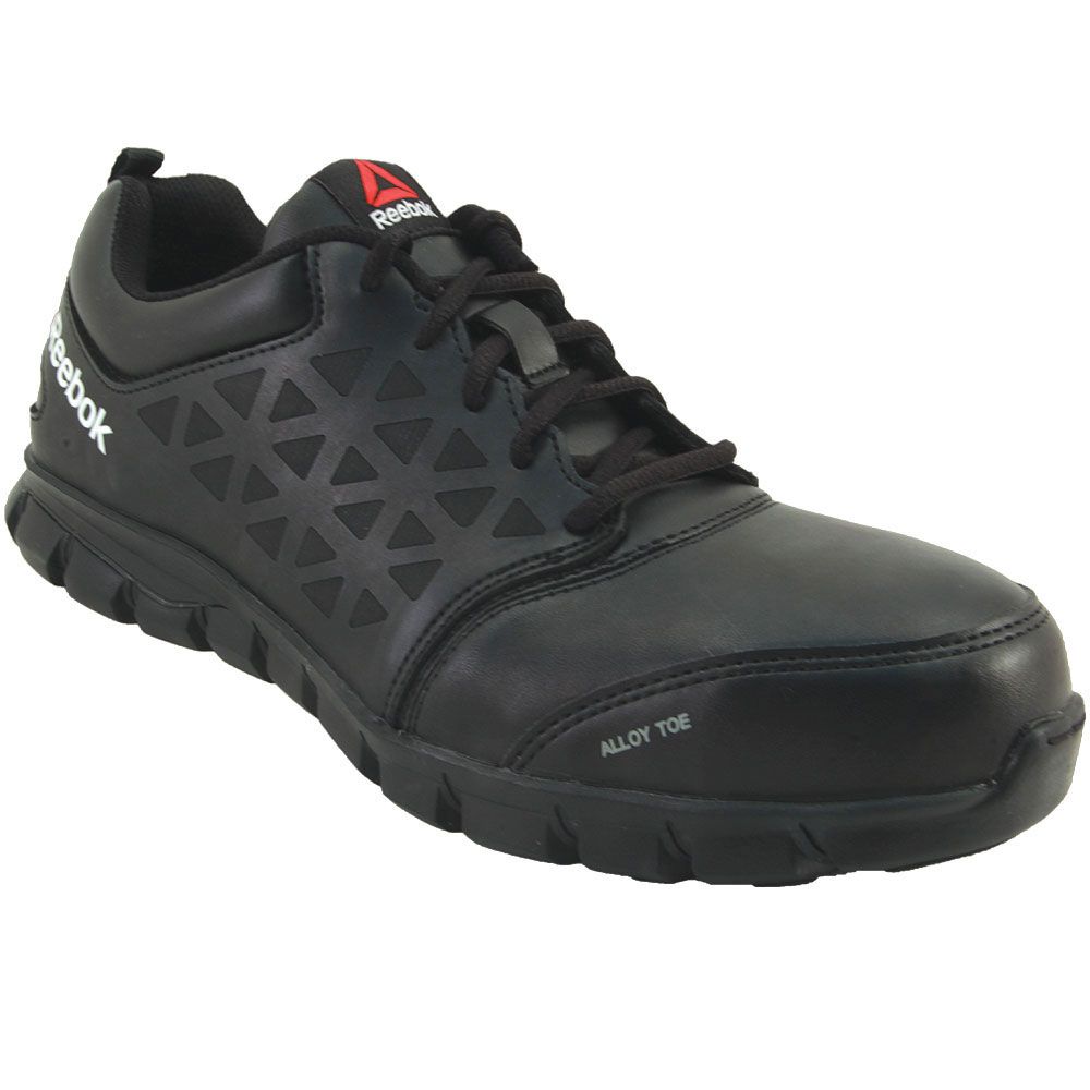 Reebok Work Sublite RB4047 Leather Lo Mens Safety Toe Work Shoes Black