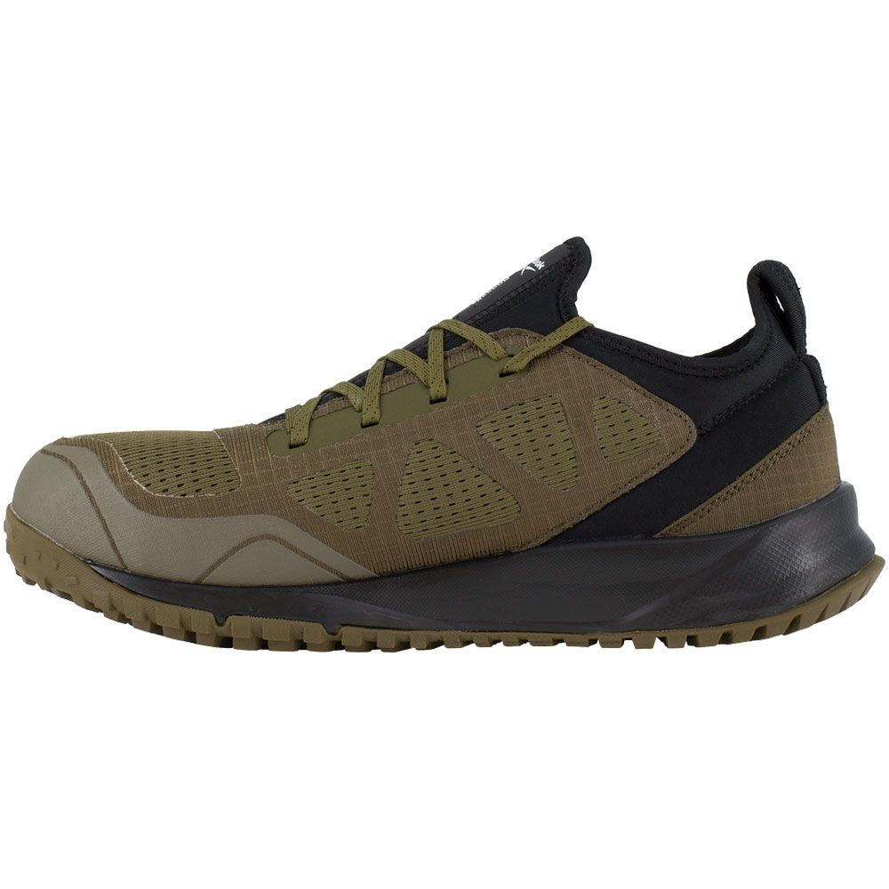 Reebok Work Rb4092 Safety Toe Work Shoes - Mens Sage And Black Back View