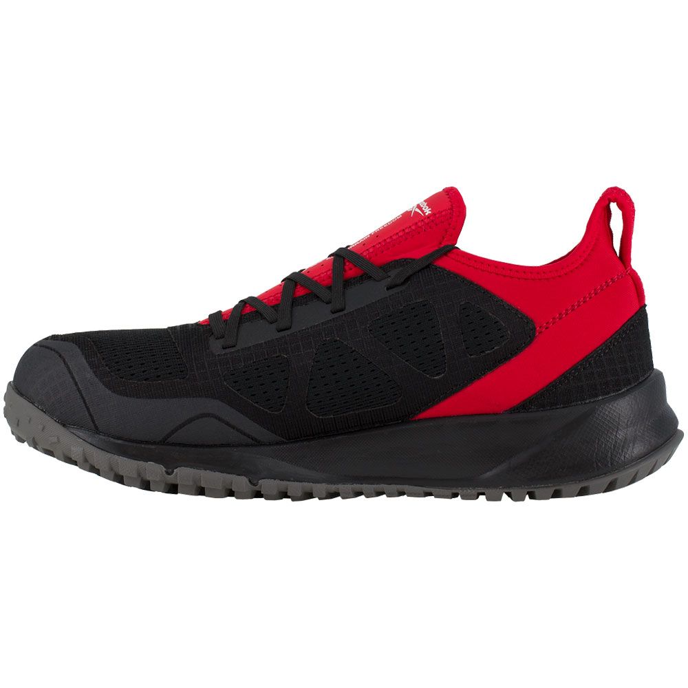 Reebok Work Rb4093 Safety Toe Work Shoes - Mens Black Red Back View