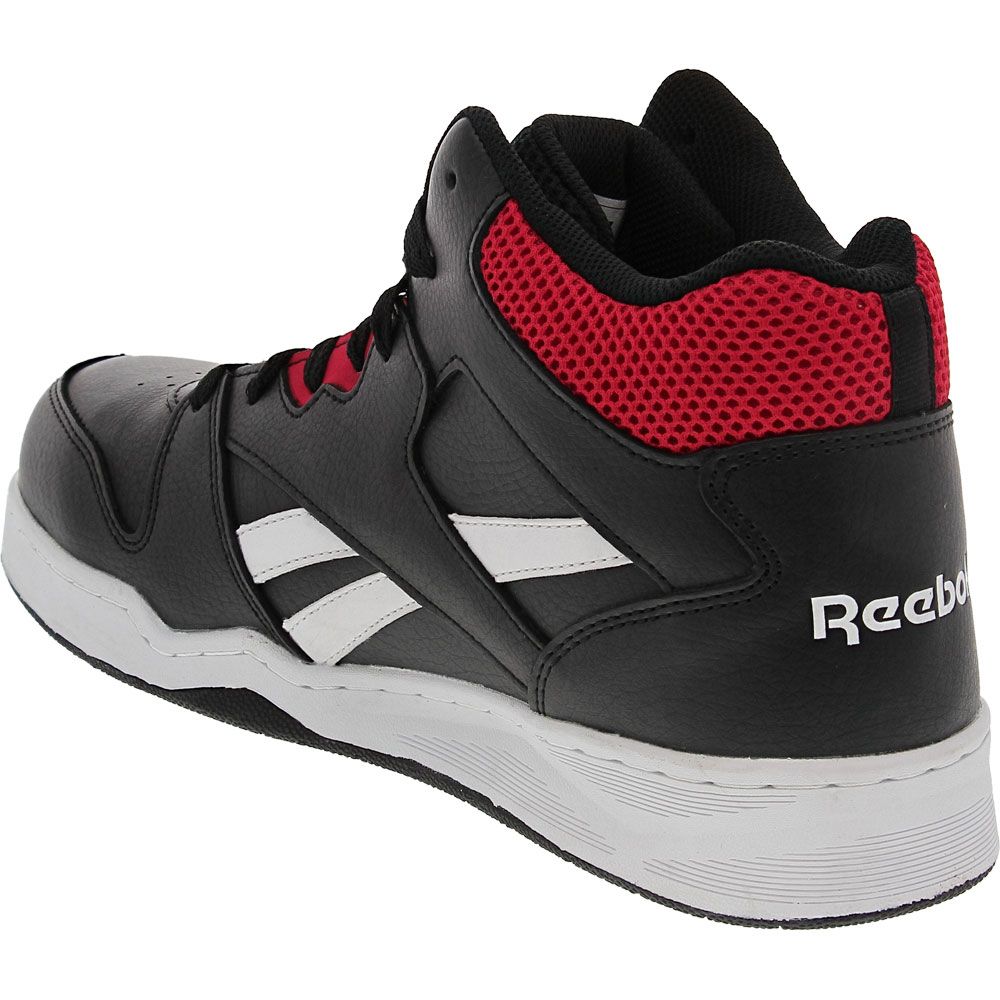Reebok Work Bb4500 Mid RB4132 Composite Toe Mens Work Shoes Black Back View