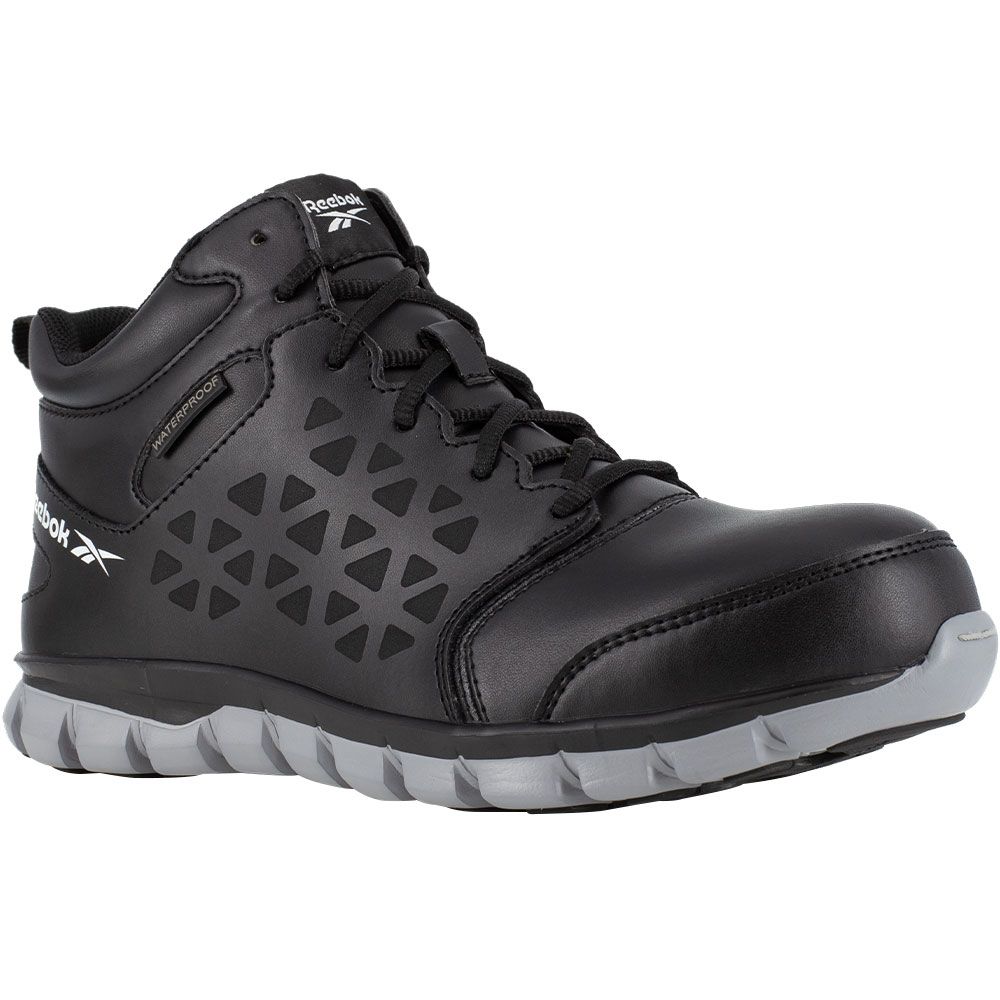 Reebok Work Rb4144 Composite Toe Work Shoes - Mens Black And Grey