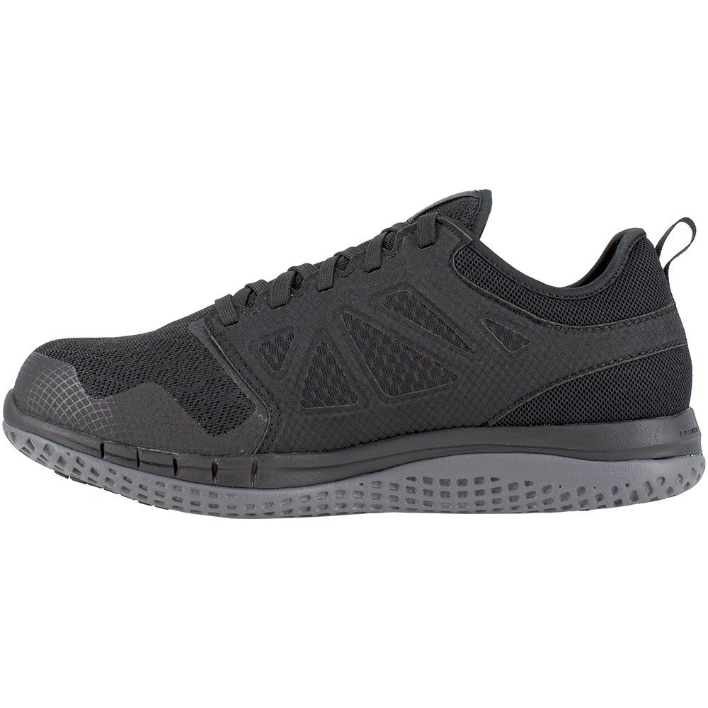 Reebok Work Rb4251 Safety Toe Work Shoes - Mens Black And Dark Grey Back View