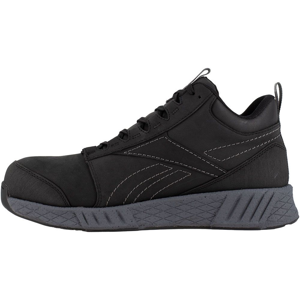 Reebok Work Fusion Formidable Composite Toe Work Shoes - Mens Black Back View