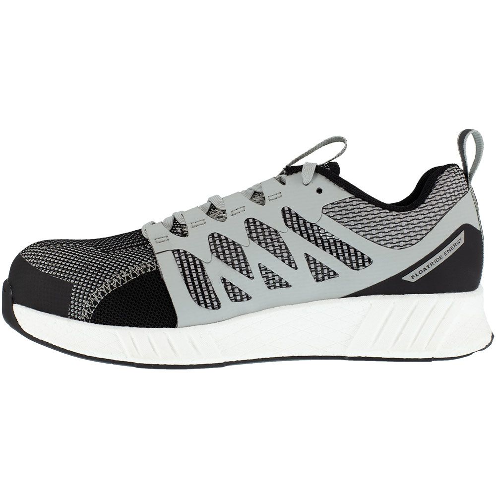 Reebok Work Rb4312 Athletic Ox Composite Toe Work Shoes - Mens Grey And White Back View