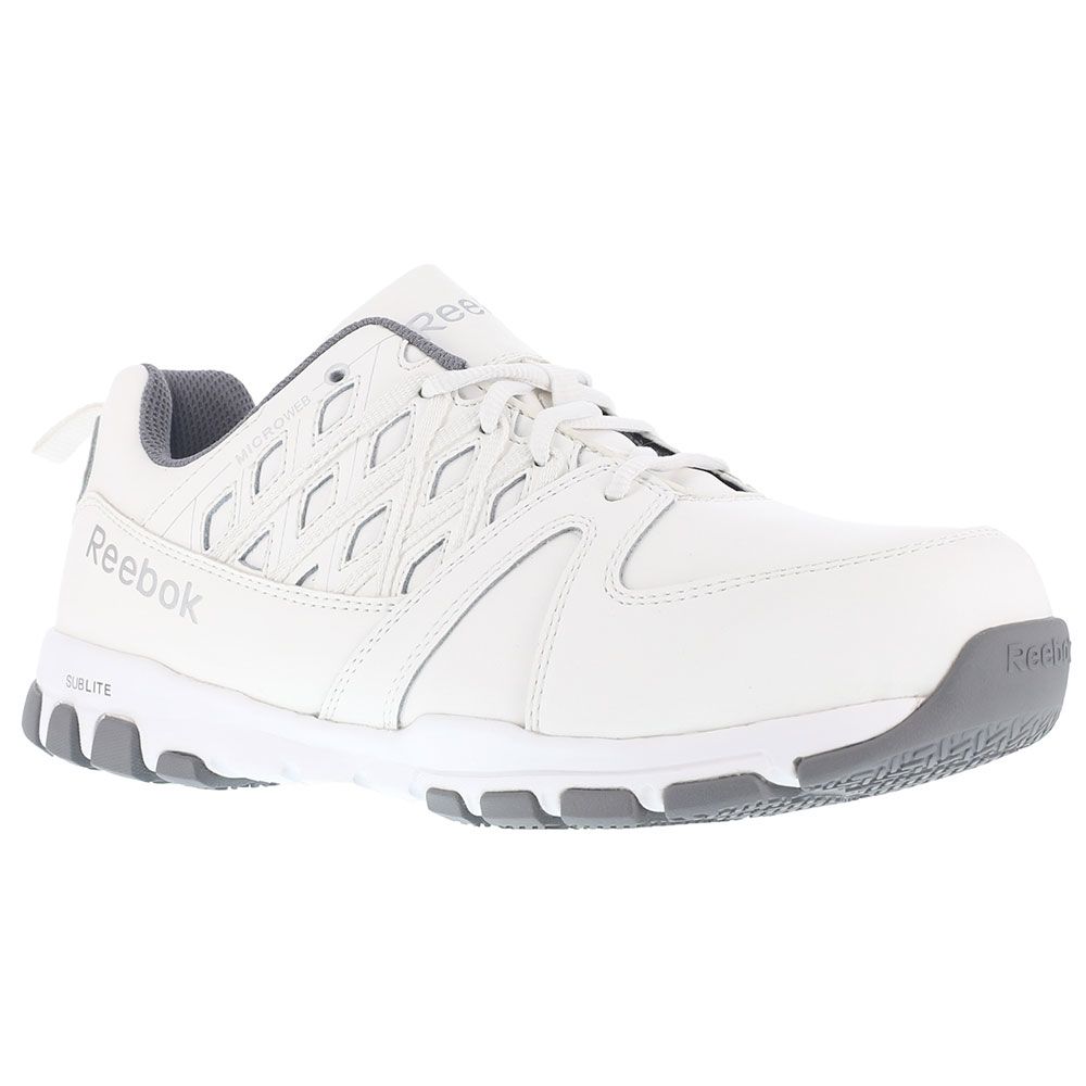Reebok Work Sublite Leather Low Safety Toe Work Shoes - Womens White