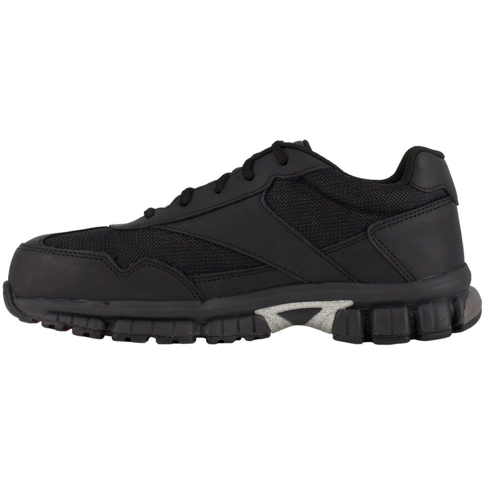 Reebok Work Rb459 Composite Toe Work Shoes - Womens Black Silver Back View