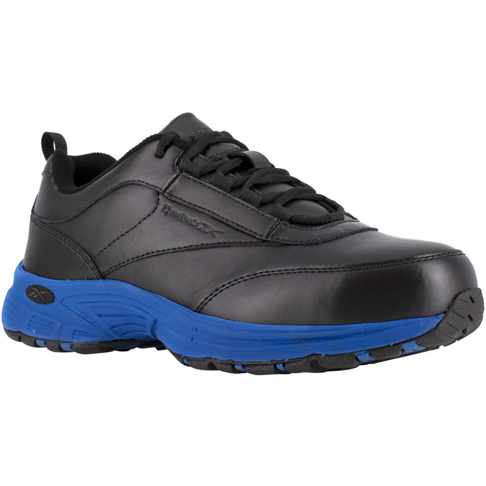 Reebok Work Rb4830 Safety Toe Work Shoes - Mens Black With Blue Trim