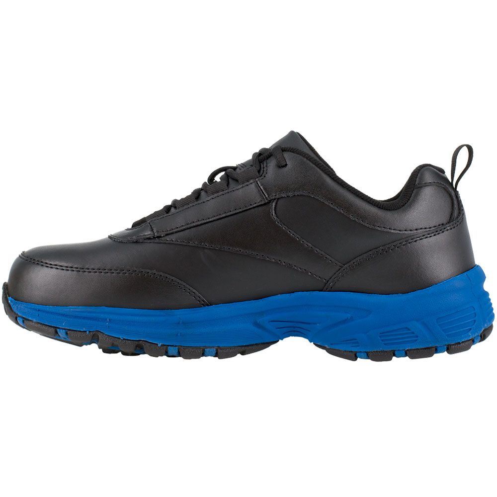 Reebok Work Rb4830 Safety Toe Work Shoes - Mens Black With Blue Trim Back View