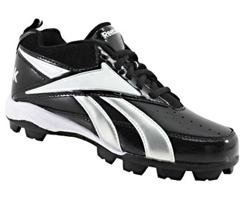 Reebok Jr All Out Speed Mid MRT Football Cleats - Boys Black Silver White