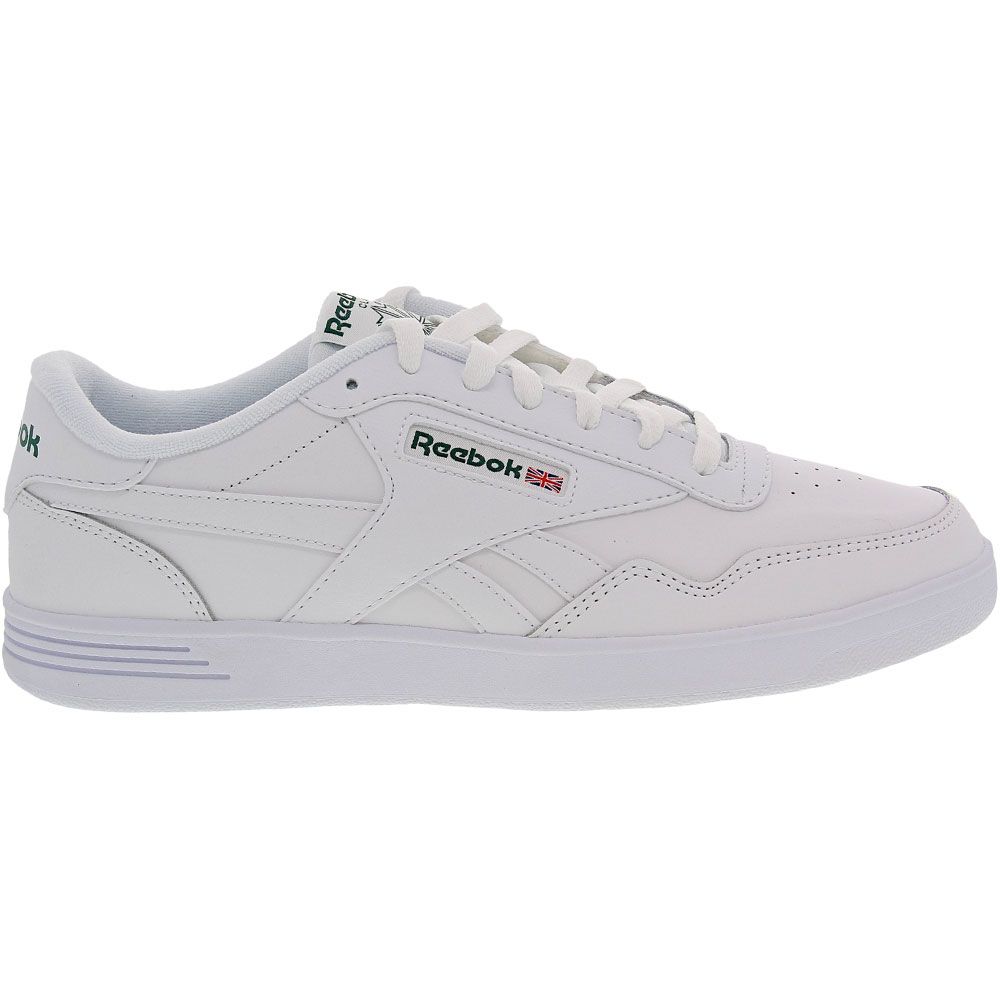 Reebok Club Memt Tennis Shoes - Mens White Lime Side View