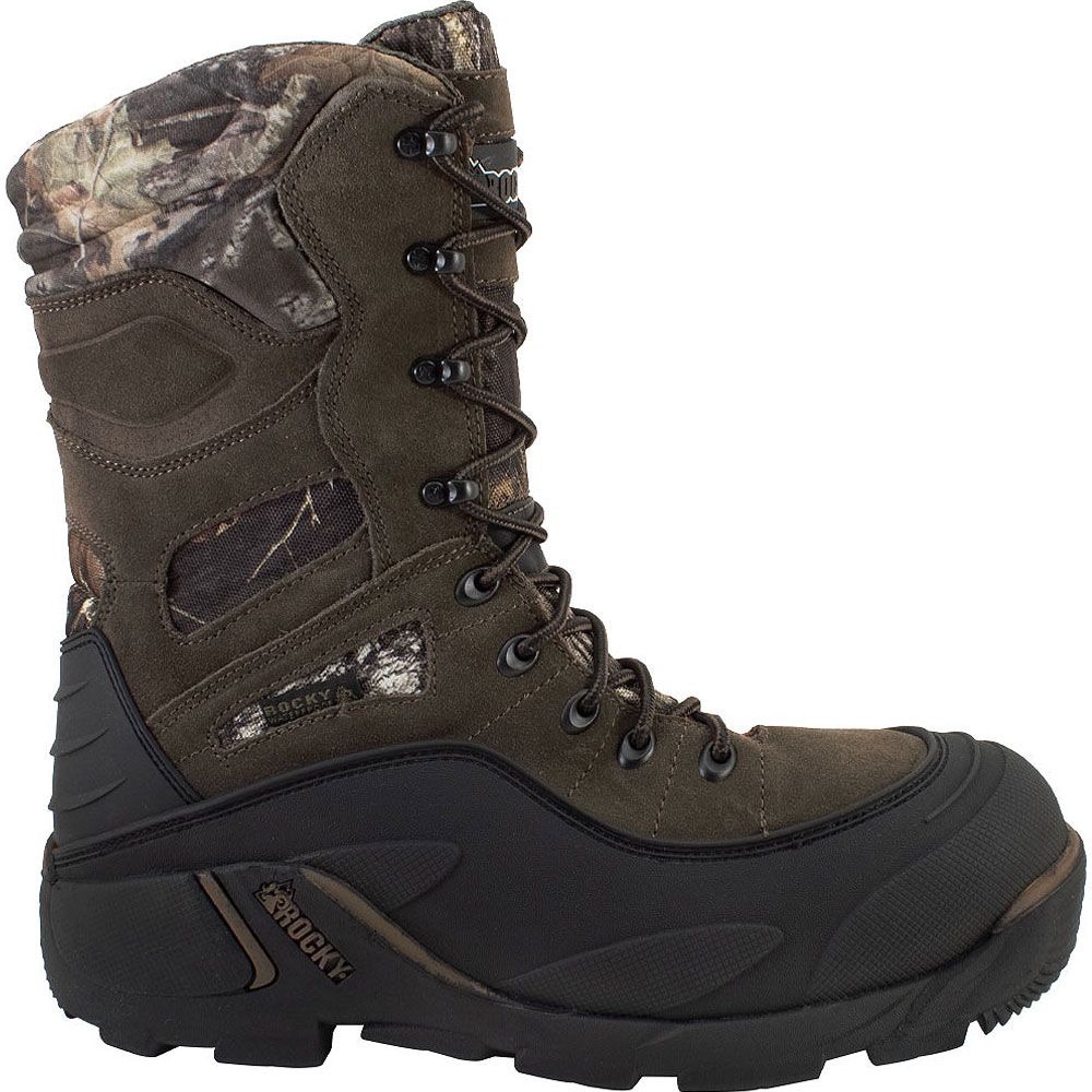 Rocky 5452 Blizzard Stalker Mens 1200G Hunting Boots Olive Camo Side View