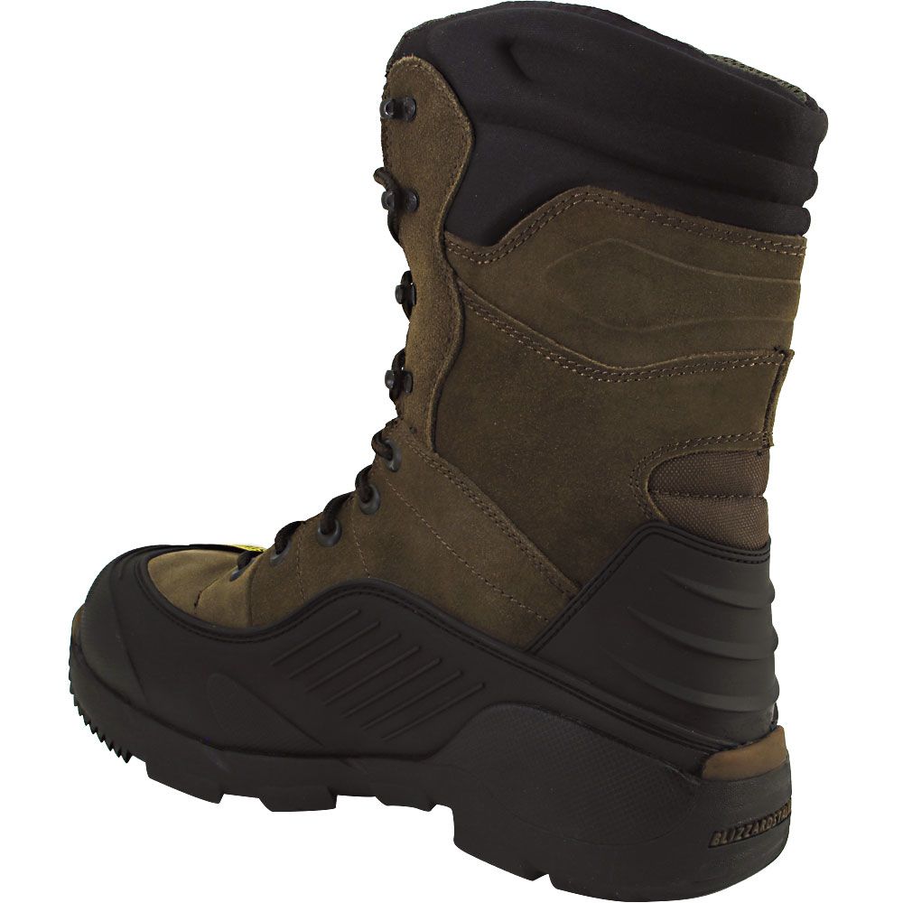 Rocky Blizzard Stalker Steel Toe Hunting Boots - Mens Brown Black Back View