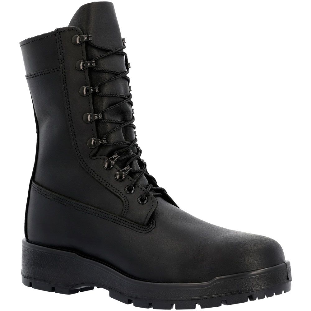 Rocky 808 Navy Inspired Black 9" Mens Steel Toe Work Boots Black