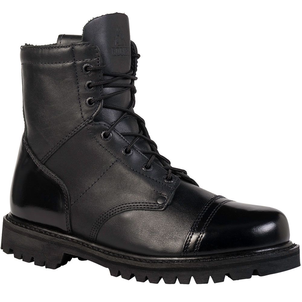 Rocky Side Zip Jump Boot Non-Safety Toe Work Boots - Mens Black